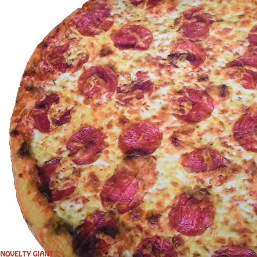 Vista 4 de Manta de pizza súper suave de 60 pulgadas, forro polar novedoso para alimentos