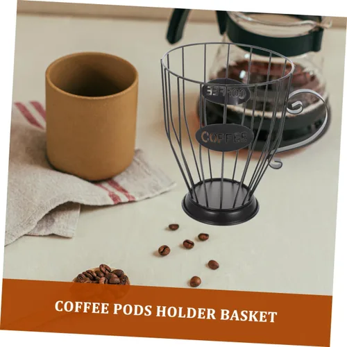Vista 9 de Soporte para cápsulas de café, cesta de almacenamiento de barra de café, cesta de hierro para frutas, soporte para exhibición de cápsulas de café