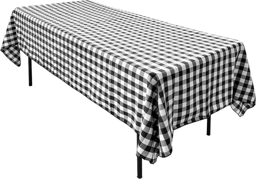 Vista 6 de AK TRADING CO. Mantel rectangular de poliéster de 60 x 102 pulgadas, fabricado en Estados Unidos, resistente a las arrugas, ignífugo, duradero