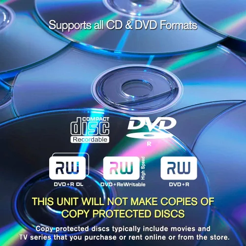 Vista 7 de 1 a 11 CD DVD Duplicador independiente 24X M-Disc Soporte Quemador