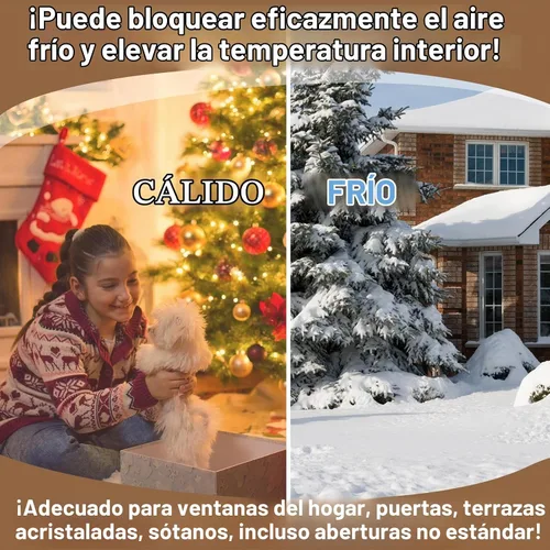 Vista 7 de Kit de aislamiento de ventana para invierno, sellador de cubierta de ventana con aislamiento de plástico ajustable, reutilizable, grueso