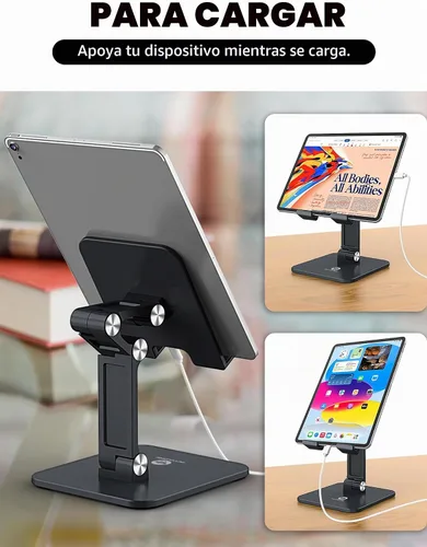 Vista 7 de OCYCLONE - Soporte para iPad para escritorio, altura ajustable y ángulo