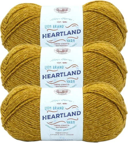 Vista 45 de Lion Brand Yarn Heartland Yarn, Hilo de Peso Medio para Tejer, Ganchillo y Manualidades, 1 Paquete, Great Smoky Mountains Grandes Montañas Humeantes