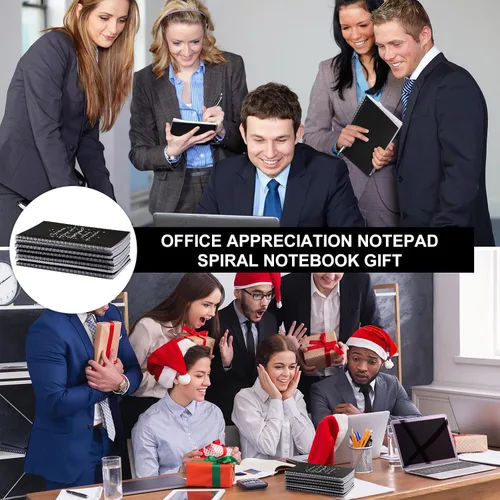 Vista 5 de Yeaqee Regalos de agradecimiento para empleados, cuaderno inspirador en espiral, diario administrativo profesional, regalos de agradecimiento a