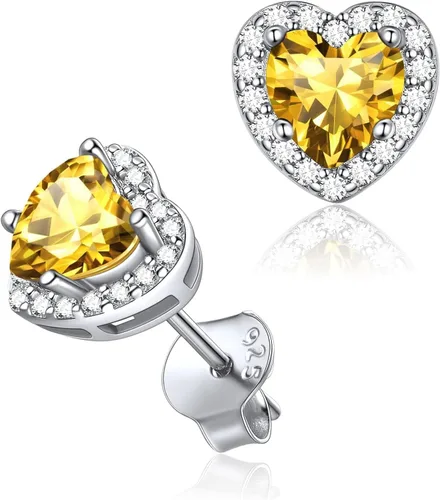 Vista 18 de ChicSilver Aretes de piedra natal para mujer de plata de ley 925