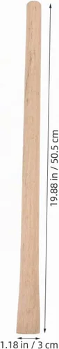 Vista 2 de 2 piezas de mango de madera ergonómico de repuesto para herramientas de granja, azada de madera dura y pala, agarre cómodo para jardinería y diseño