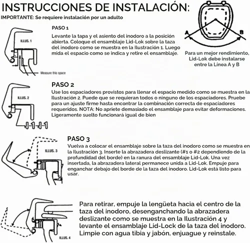 Vista 2 de cierre de seguridad para baño Mommy's Helper, talla única , Blanco/Negro
