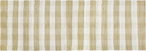 Vista 17 de GLAMBURG Alfombra de cuadros de búfalo de algodón lavable, tapete de bienvenida a cuadros tejida a mano 18x30 para cocina, baño, porche, lavandería
