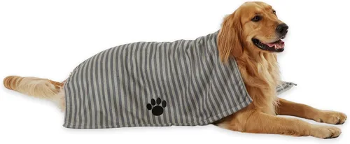 Vista 20 de Toalla para mascotas bordada DII Design, 44 x 27.5 pulgadas, azul rayado