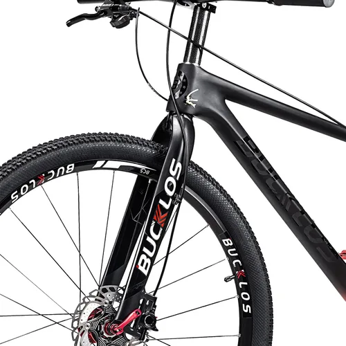Vista 8 de BUCKLOS 26/27.5/29 "Mountain Bike Horquillas rígidas, 1-1/8" recto MTB freno de disco de horquilla rígida, aleación de aluminio superligera