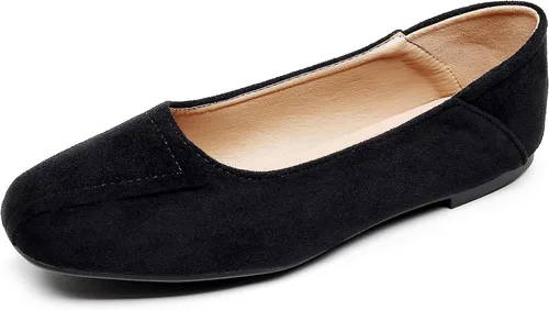 Vista 22 de VenusCelia - Zapatos bajos de baile para mujer Beige (Beige PU)