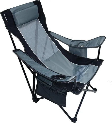 Vista 3 de Kijaro Silla plegable para campamento: disfruta del aire libre en esta silla al aire libre con un portavasos integrado y organizador lateral