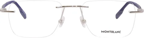 Vista 2 de Gafas de sol Montblanc MB 0185 O- 002 PlataAzul Transparente Plata Transparente Azul 5519145