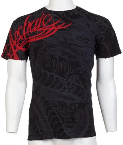 Vista 4 de Archaic by Affliction - Camiseta para hombre, color negro Dragon Rage