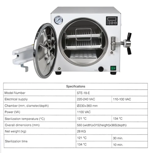 Vista 2 de 18L autoclave vacío alta presión alta temperatura máquina de vapor mini laboratorio Euipment Digital Display