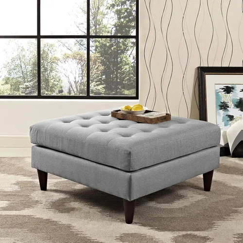Vista 7 de Modway EEI-1547-DOR Empress Mid-Century - Sofá biplaza tapizado de tela en gris