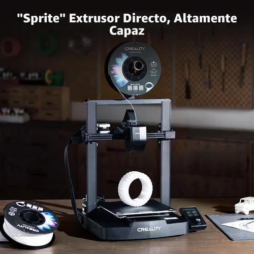 Vista 3 de Impresora 3D oficial Creality Ender 3 V3 SE, Ender 3 mejorada, impresora 3D rápida de 9.843 in/s 98.425 in/s², nivelación automática, extrusora