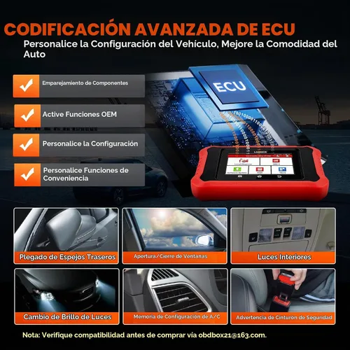 Vista 4 de Launch Creader Elite V3.0 para el escáner de BMW OBD2, herramienta