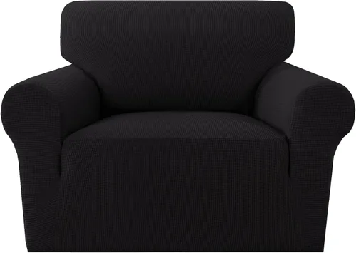 Vista 20 de MeilleMaison Funda elástica para silla reclinable, funda para sofá de 1 pieza con parte inferior elástica, lavable, protector de muebles Negro