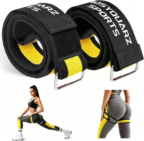 Vista 10 de Bandas de glúteos para entrenamiento, bandas de restricción de flujo sanguíneo para mujeres/hombres, bandas ajustables de resistencia a la oclusión