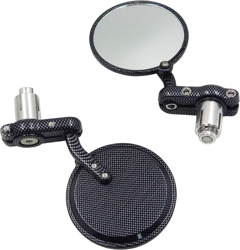 Vista 6 de Espejos laterales con barra para motocicleta, fibra de vidrio, 1 pulgada, para motocicletas Honda, Kawasaki, Suzuki, Yamaha, Ducati