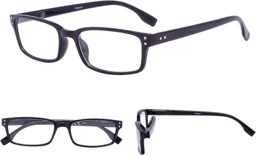 Vista 5 de GUD 4 pares de anteojos de lectura de estilo clásico, cómodos anteojos para lectura para mujeres y hombres (2 negros + 2 DEMI, 0.50)