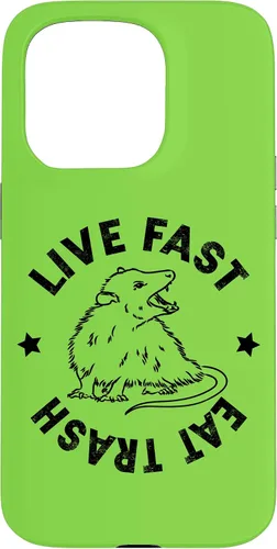 Vista 14 de iPhone 16 Funny Live Fast Eat Trash Possum Lover Case
