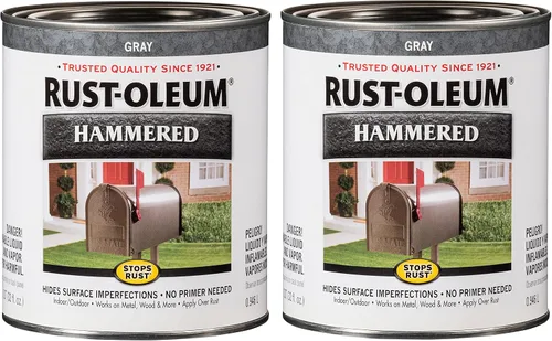 Vista 8 de Pintura para acabado de metal Rust-Oleum Hammered, 1 cuarto de galón, 7215502