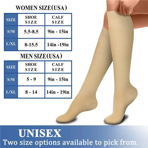 Vista 7 de CHARMKING Calcetines de compresión para mujeres y hombres con circulación (3 pares) de 15-20 mmHg es el mejor apoyo para correr atlético, ciclismo