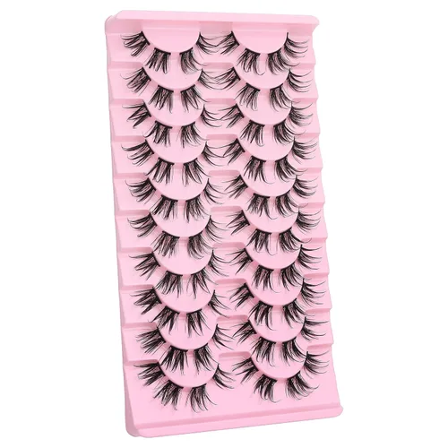 Vista 7 de Pestañas de manga en racimo, efecto de aspecto húmedo, pestañas húmedas de anime, extensiones de pestañas individuales, extensiones de pestañas