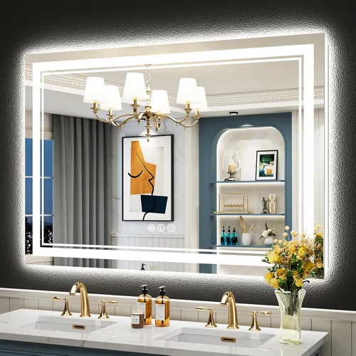 Vista 59 de 24x32 LED Bathroom Mirror, Backlit & Front Lit Lighted Mirror Retroiluminado+luz frontal