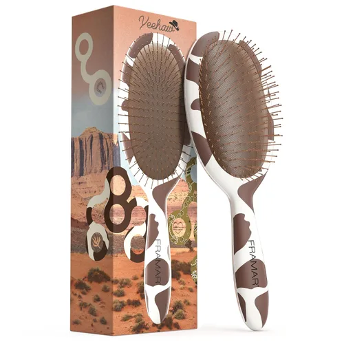 Vista 8 de Framar Cepillo desenredante para cabello rizado – Cepillos para el cabello para mujeres, desenredante húmedo, cepillo para cabello húmedo