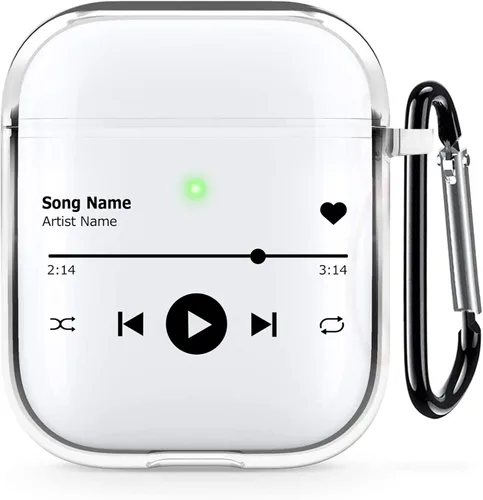Vista 16 de Funda transparente para AirPods de 2ª generación de 1ª generación, diseño de gatito kawaii para mujeres, hombres y niños, funda de carga de TPU