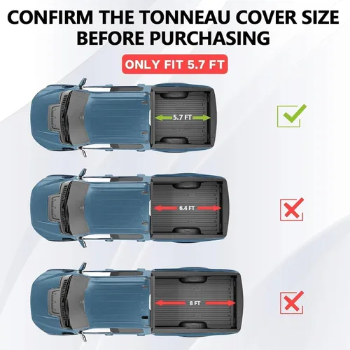 Vista 2 de Cubierta rígida abatible de perfil bajo para Dodge Ram 1500 (2009-2018), se adapta a cajas cortas de 5.7 pies (excluye RamBox)