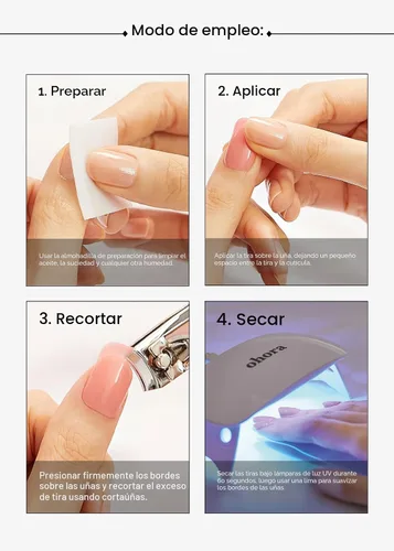 Vista 7 de ohora Tiras de uñas de gel semicuradas (N Addict) – Funciona con cualquier lámpara, calidad de salón, larga duración, fácil de aplicar y quitar