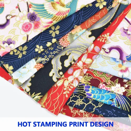 Vista 4 de Paquete de 30 piezas de tela de algodón – 8 x 10 pulgadas, tela de envoltura de estilo japonés para manualidades, costura de retazos y manualidades