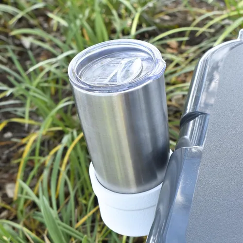 Vista 6 de Accesorio para portavasos compatible con enfriadores Yeti 35 Soporte para bebidas para enfriadores Fabricado en Estados Unidos (blanco, una taza)