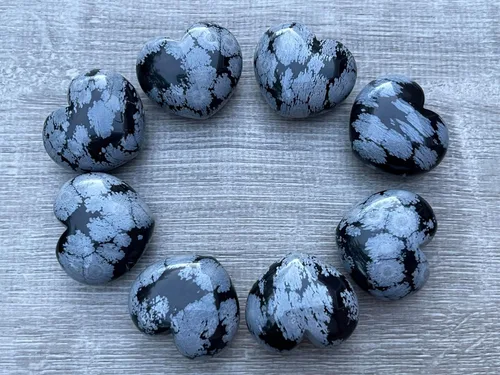 Vista 30 de Corazón hinchado de piedras preciosas al por mayor, corazones hinchados de piedras preciosas pulidas, piedra de palma de cristal, corazón de cristal