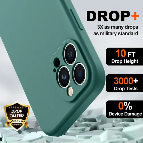 Vista 4 de BossKiss Compatible con iPhone 13 Pro Max Funda, Funda de Silicona Líquida Premium [Tacto Aterciopelado]