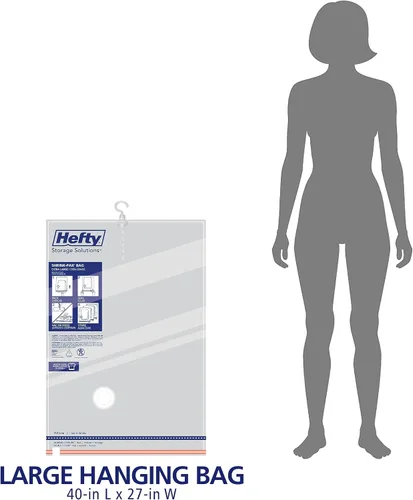 Vista 6 de Bolsas de almacenamiento al vacío Hefty Shrink-Pak - Ahorro de espacio para almacenamiento debajo de la cama, ropa y edredones, 3 veces más espacio
