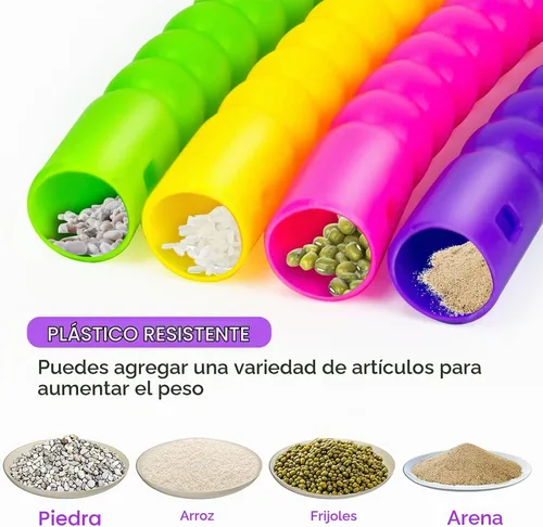 Vista 4 de Aro de ejercicio para niños, ajustable, desmontable, peso y tamaño, aro de plástico para actividades al aire libre, gimnasio, aula, escuela