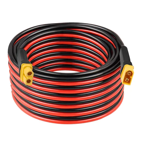 Vista 12 de Cable de extensión XT60 de 10 AWG de 1 pie, 2 unidades, 2, 3, 5, 10, 10, 15, 20, 25, 30, 35, 40, 50, 75, 100 pies, conector hembra a macho XT60