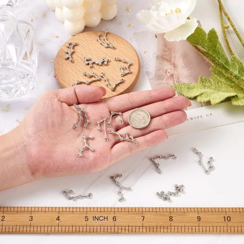 Vista 4 de Mega Pet Dijes de doce constelaciones para hacer joyas de bricolaje