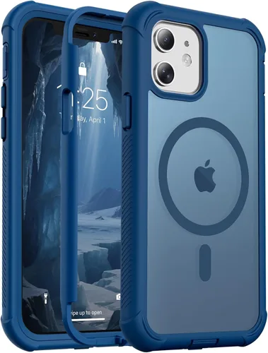 Vista 86 de jaroco - Funda magnética compatible con MagSafe para iPhone 11 de 6.1 pulgadas; protección de grado militar contra caídas, de doble capa