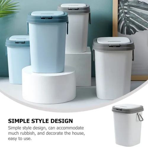 Vista 8 de Cabilock Cubo de basura pequeño ampliamente utilizado en cocina, baño, oficina, plástico fácil de usar