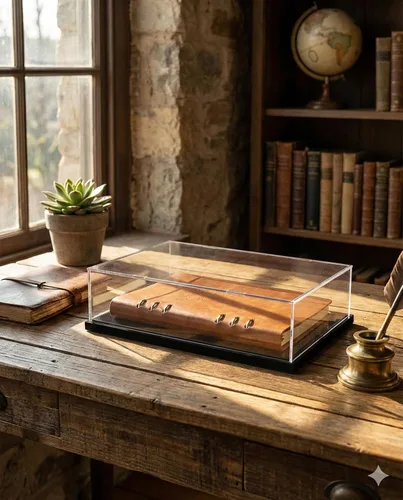 Vista 4 de Vitrina de libros de acrílico, estuche de colección de sellos o monedas, vitrina para coleccionables, protección UV, autoensamblaje a prueba