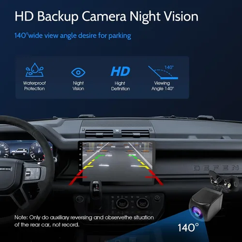 Vista 7 de Haudio - Pantalla de coche de doble din de 10.1 pulgadas, con CarPlay inalámbrico y Android Auto, estéreo de coche con pantalla táctil HD y Mirror