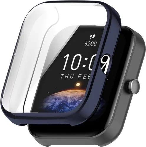 Vista 7 de Funda protectora de pantalla compatible con Amazfit Bip 3 Pro, accesorios para reloj inteligente, protección completa contra arañazos, TPU suave