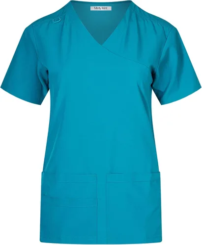 Vista 2 de Minty Mint Conjunto de uniforme médico ligero y duradero para mujer