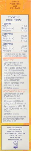Vista 3 de Wheatena Toasted Hot Wheat Cereal 20 oz Pack of 6